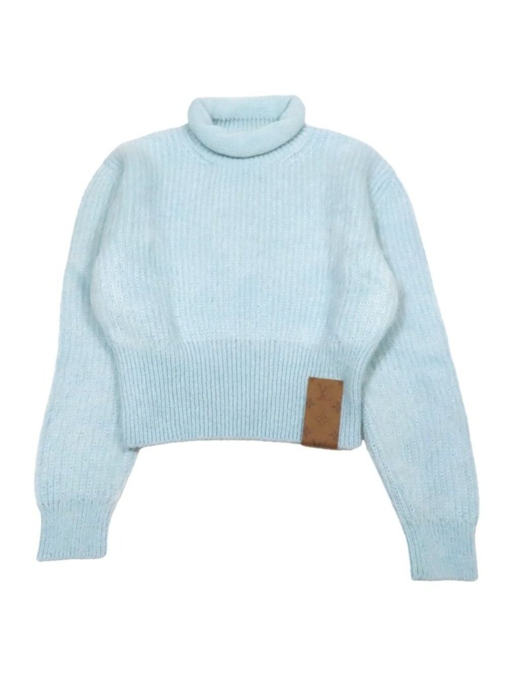 Louis Vuitton 24 AW Mohair Knit Cropped Sweater High Neck Short Length Monogram